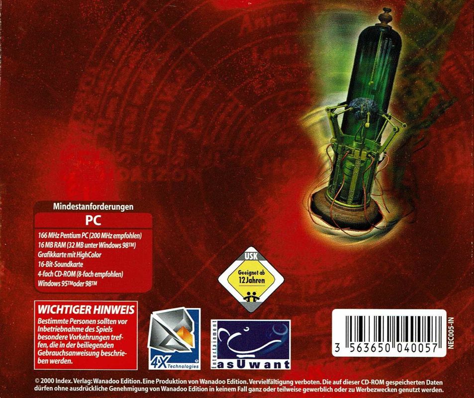 Other for Necronomicon: The Gateway to Beyond (Windows): Jewel Case - Back