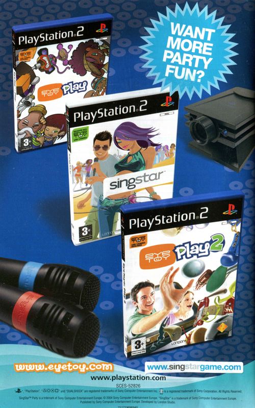 Manual for SingStar: Party (PlayStation 2): Back