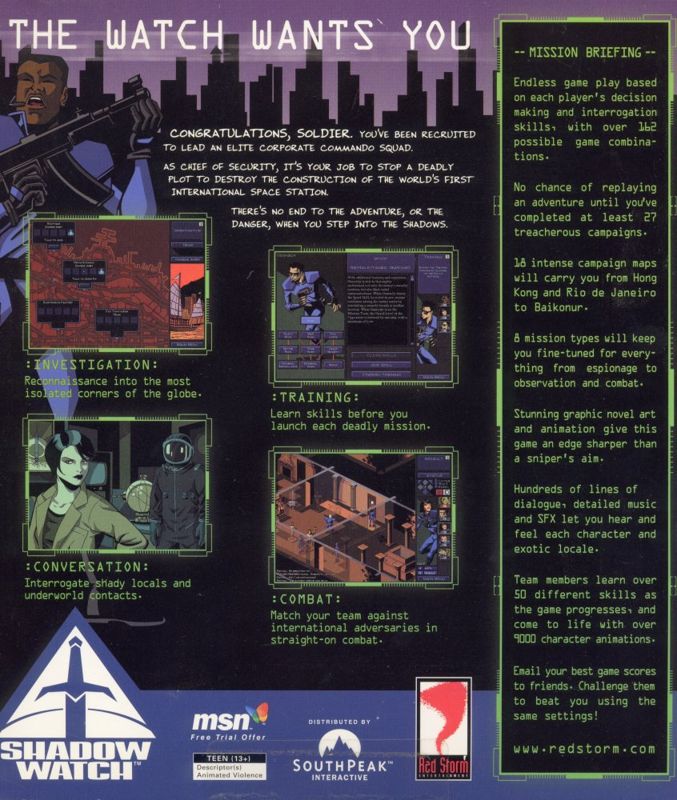 Back Cover for Shadow Watch (Windows)