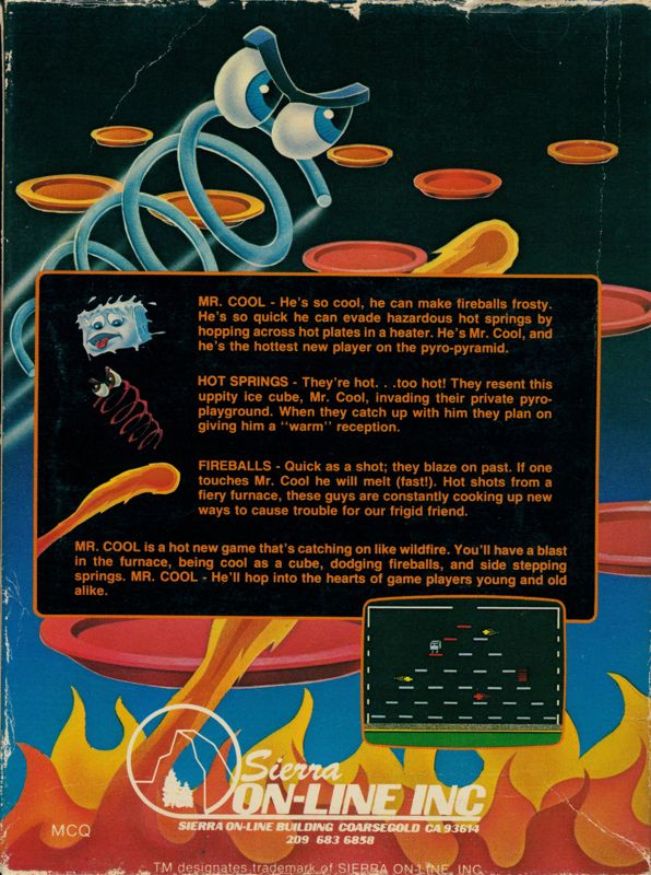 Back Cover for Mr. Cool (Commodore 64)