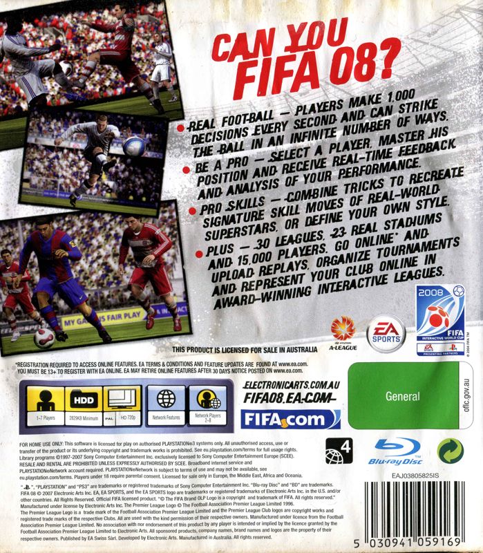FIFA Soccer 08 cover or packaging material - MobyGames