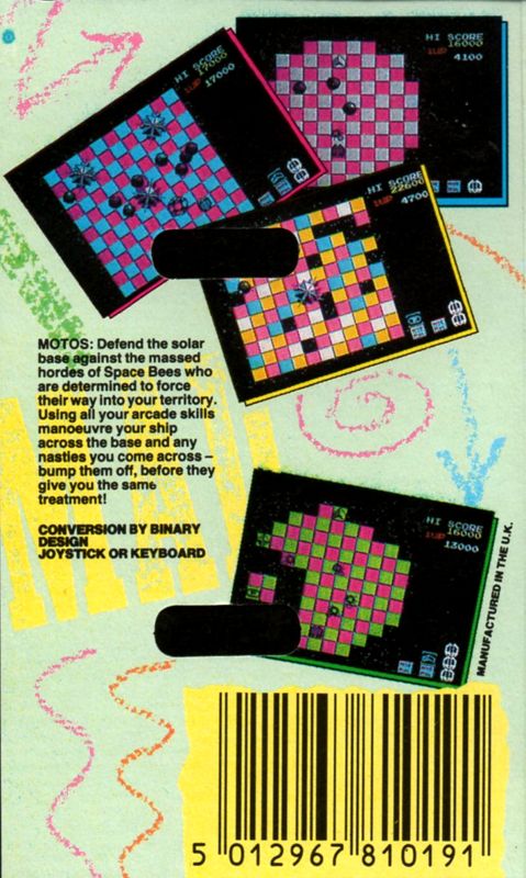 Back Cover for Motos (Amstrad CPC)