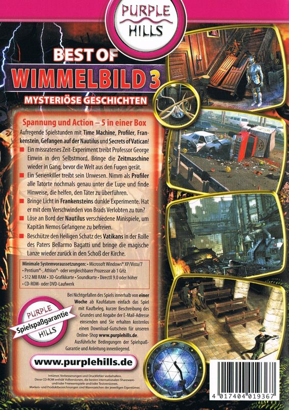 Back Cover for Best of Wimmelbild 3: Mysteriöse Geschichten (Windows)