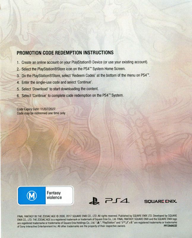 Final Fantasy XII The Zodiac Age [Online Game Code] 