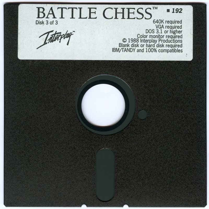Media for Battle Chess (DOS) (Dual-media release): 5.25" Floppy Disk 3