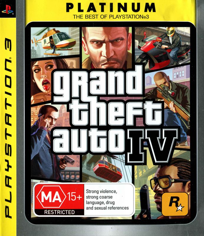 Front Cover for Grand Theft Auto IV (PlayStation 3) (Platinum release)