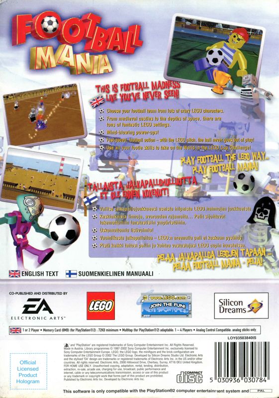 Back Cover for Soccer Mania (PlayStation 2)