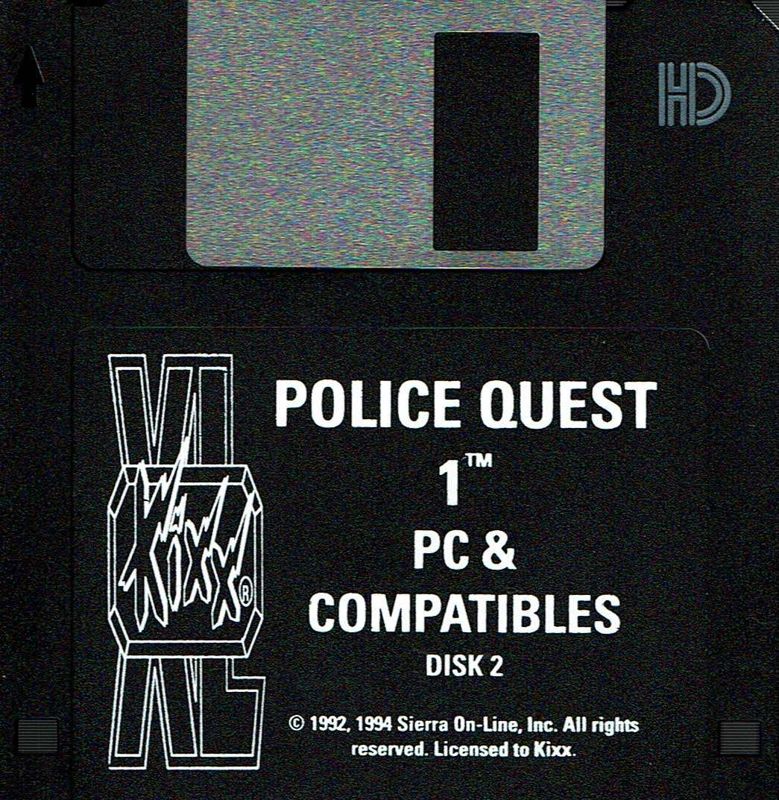 Media for Police Quest: In Pursuit of the Death Angel (DOS) (Kixx XL 3,5'' Disk release): Disk 2