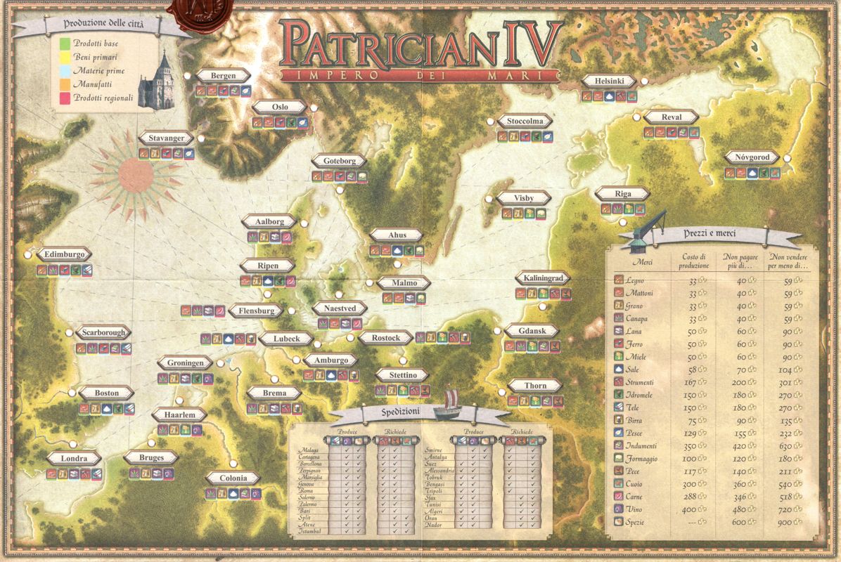 Map for Patrician IV: Conquest by Trade (Windows): Front