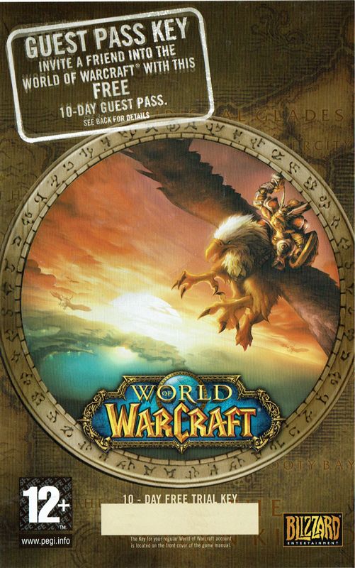 Extras for World of WarCraft: Battle Chest (Macintosh and Windows): Guest Pass - side A