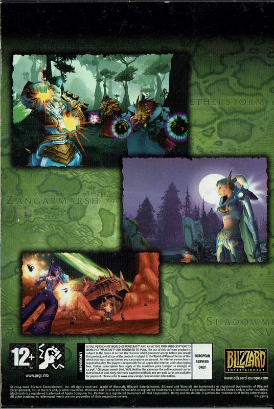 Other for World of WarCraft: Battle Chest (Macintosh and Windows): World of WarCraft: The Burning Crusade - Slipcase - Back