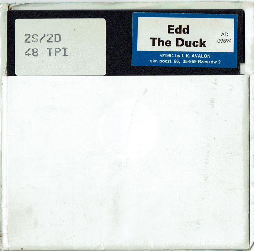 Inside Cover for Edd the Duck! (Commodore 64) (5.25' disk release): Right Flap + Media