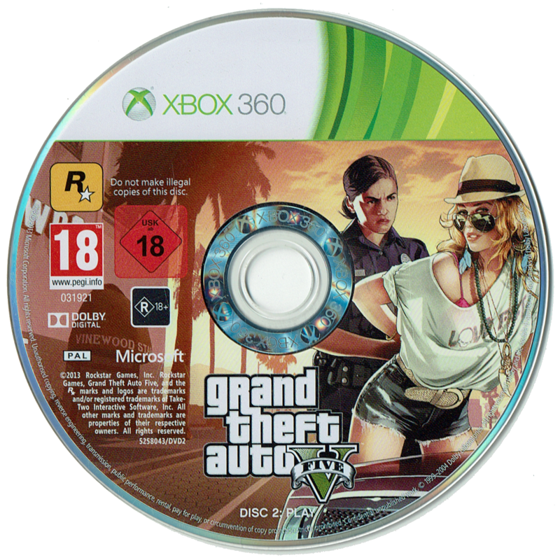Media for Grand Theft Auto V (Xbox 360): Disc 2