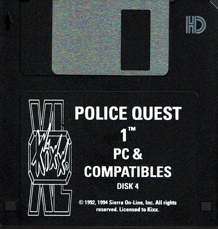 Media for Police Quest: In Pursuit of the Death Angel (DOS) (Kixx XL 3,5'' Disk release): Disk 4