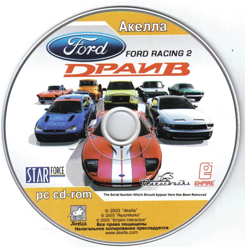 Media for Ford Racing 2 (Windows): Serial Number Removed