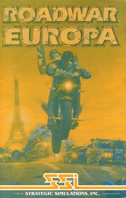 Manual for Roadwar Europa (Commodore 64): Front
