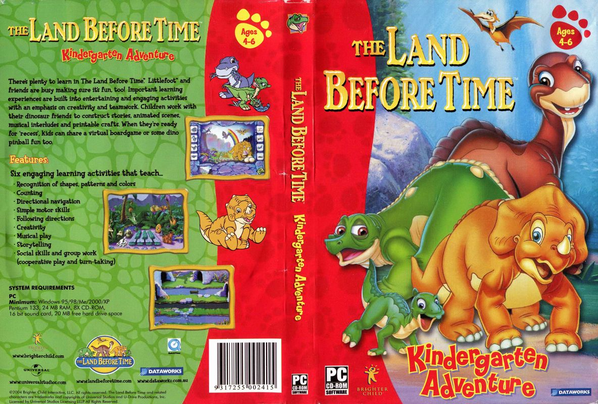 Full Cover for The Land Before Time: Kindergarten Adventure (Windows)