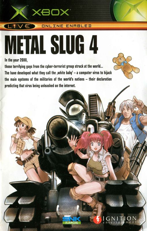 Manual for Metal Slug 4 (Xbox): Front