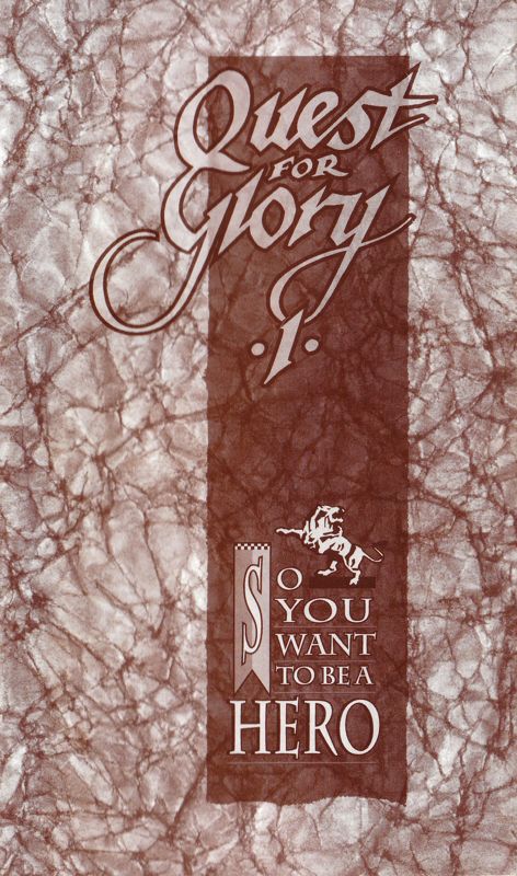 Extras for Quest for Glory I: So You Want To Be A Hero (DOS): Manual - Front