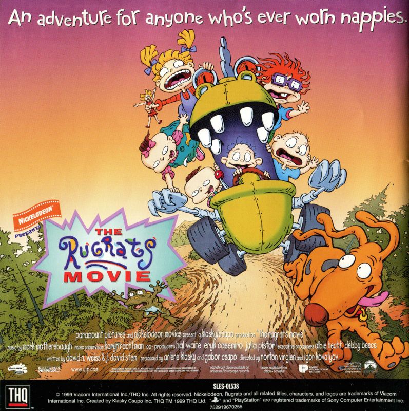 Manual for Rugrats: Search for Reptar (PlayStation): Back