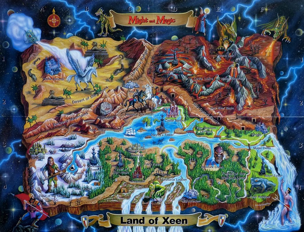 Map for Might and Magic: Clouds of Xeen (PC-98)