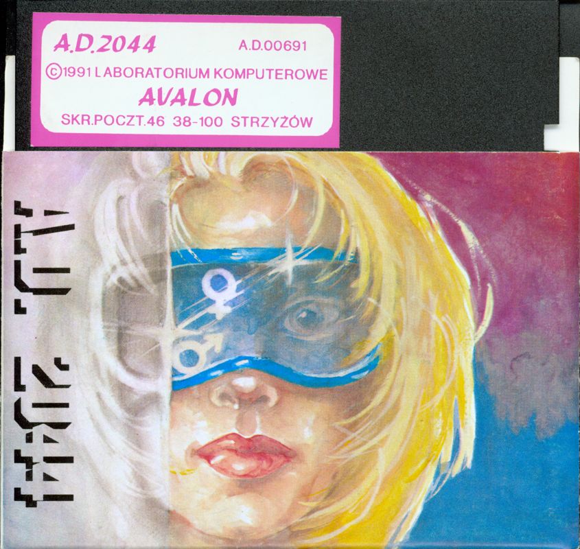 Media for A.D. 2044: Seksmisja (Atari 8-bit) (5.25" disk release): Sleeve Front + Media