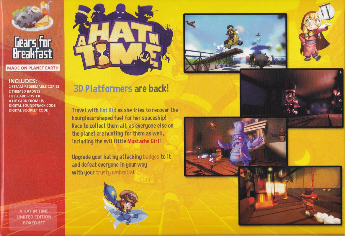 Back Cover for A Hat in Time (Macintosh and Windows) (The Yetee Collector's Box)