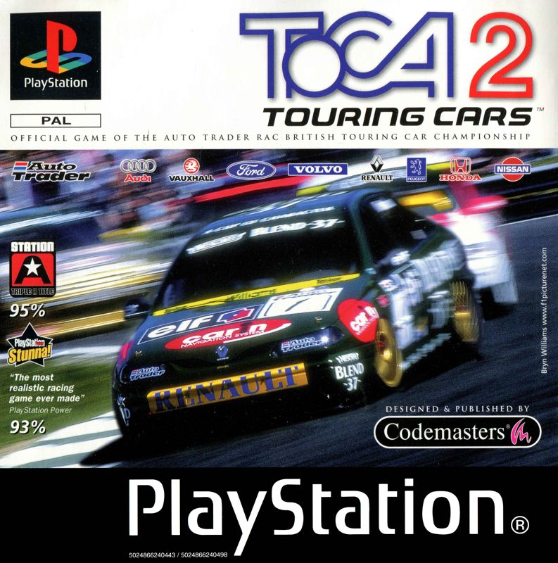 Front Cover for TOCA 2: Touring Car Challenge (PlayStation)