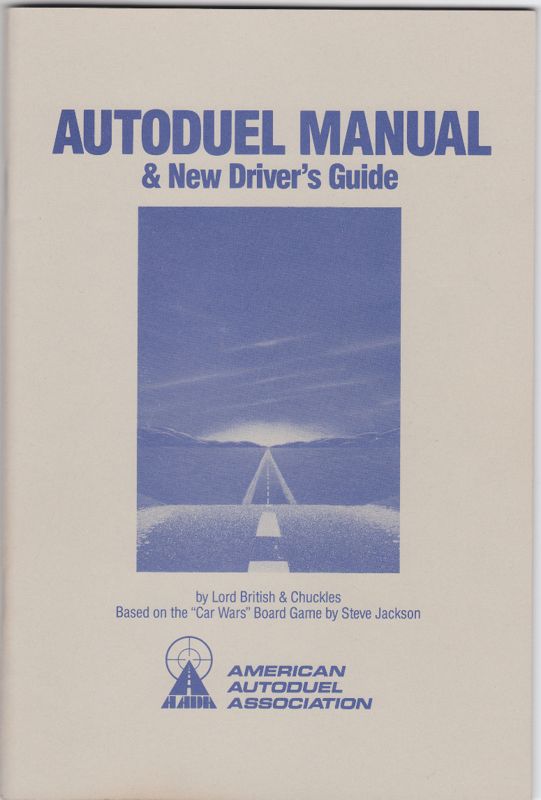 Manual for AutoDuel (Commodore 64): Front