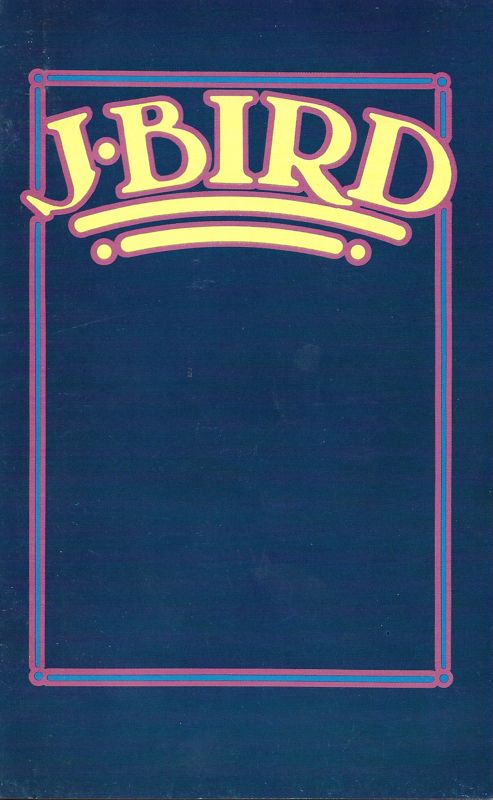 Manual for J-Bird (PC Booter): Front