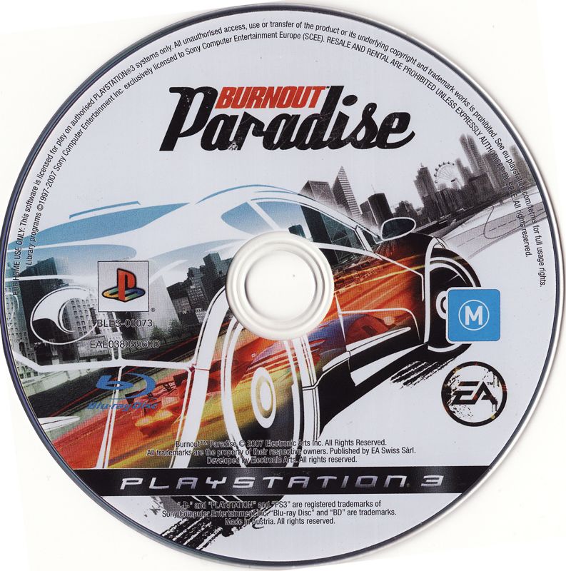 Media for Burnout: Paradise (PlayStation 3)