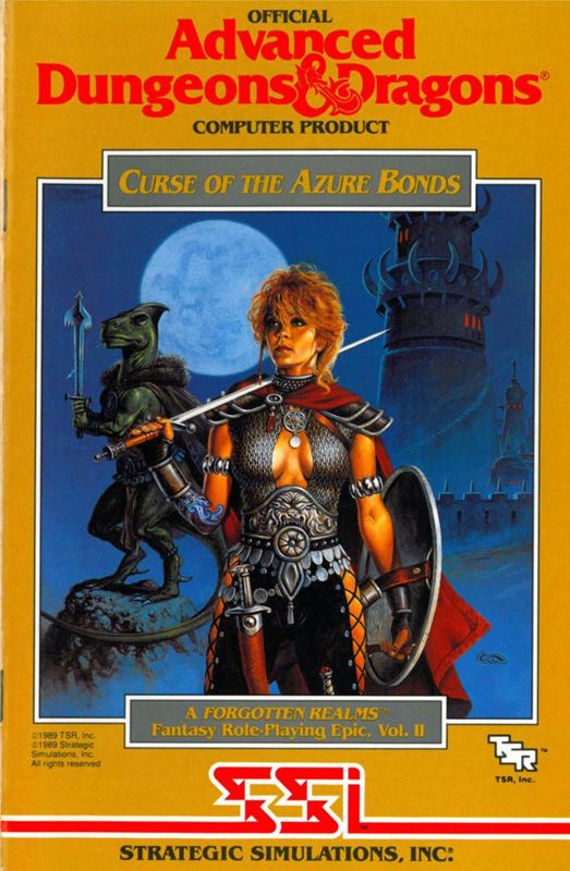 Manual for Curse of the Azure Bonds (Commodore 64)