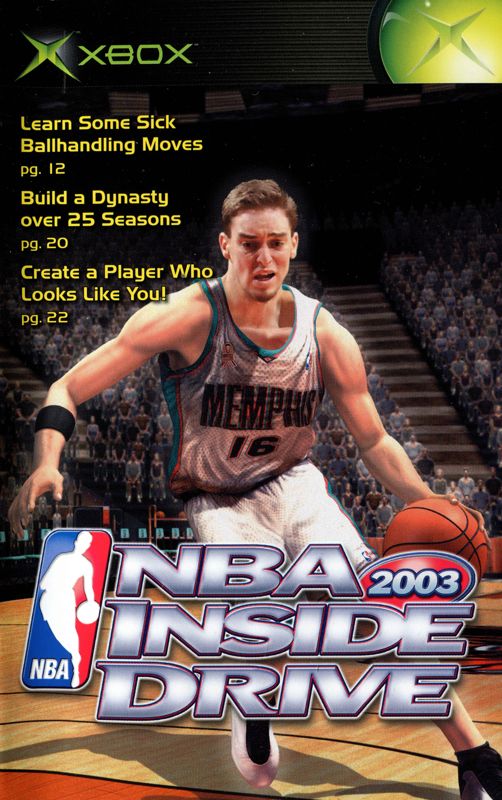 Manual for NBA Inside Drive 2003 (Xbox): Front