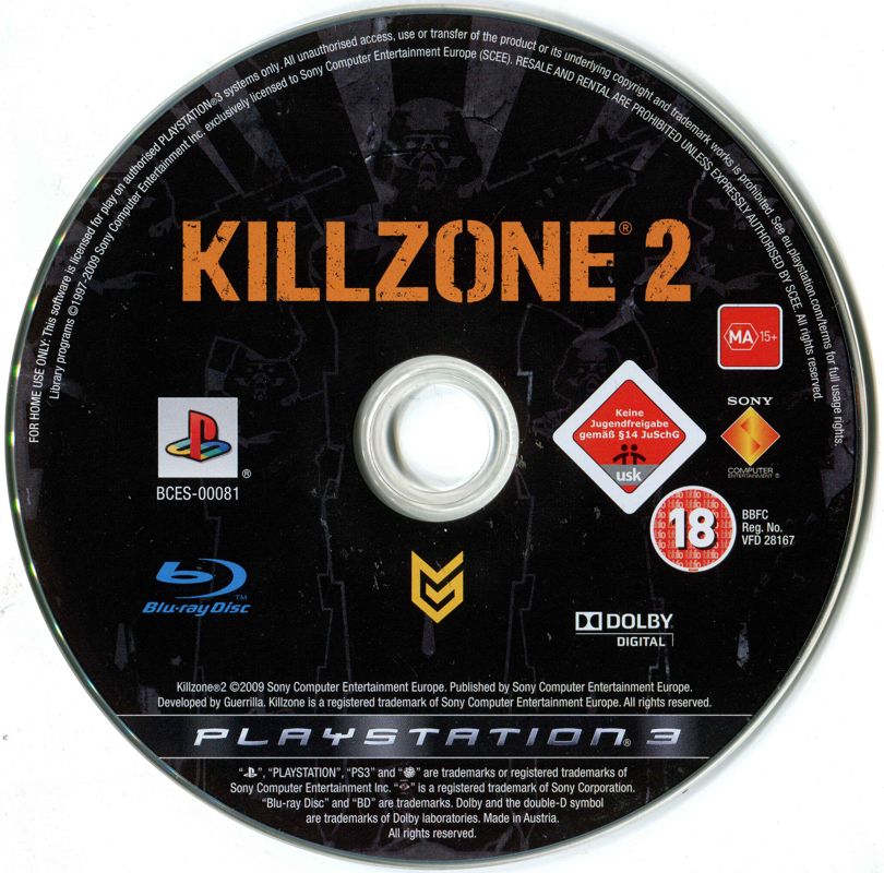 Media for Killzone 2 (PlayStation 3) (Essentials release)