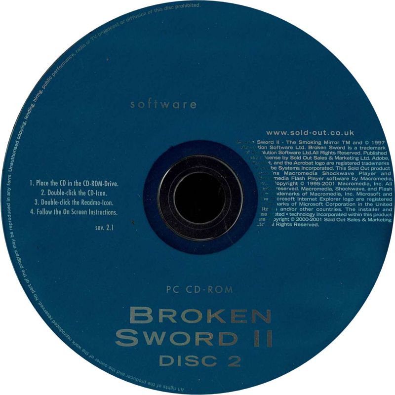 Media for Broken Sword: The Smoking Mirror (Windows) (Alternate Sold Out Software release): Disc 2