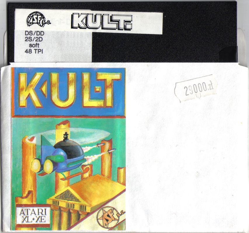Media for Kult (Atari 8-bit) (5.25" disk release - alternate): Sleeve Front + Media