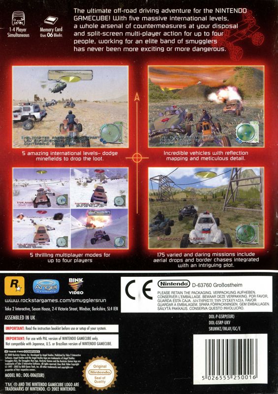 Back Cover for Smuggler's Run 2: Hostile Territory (GameCube)
