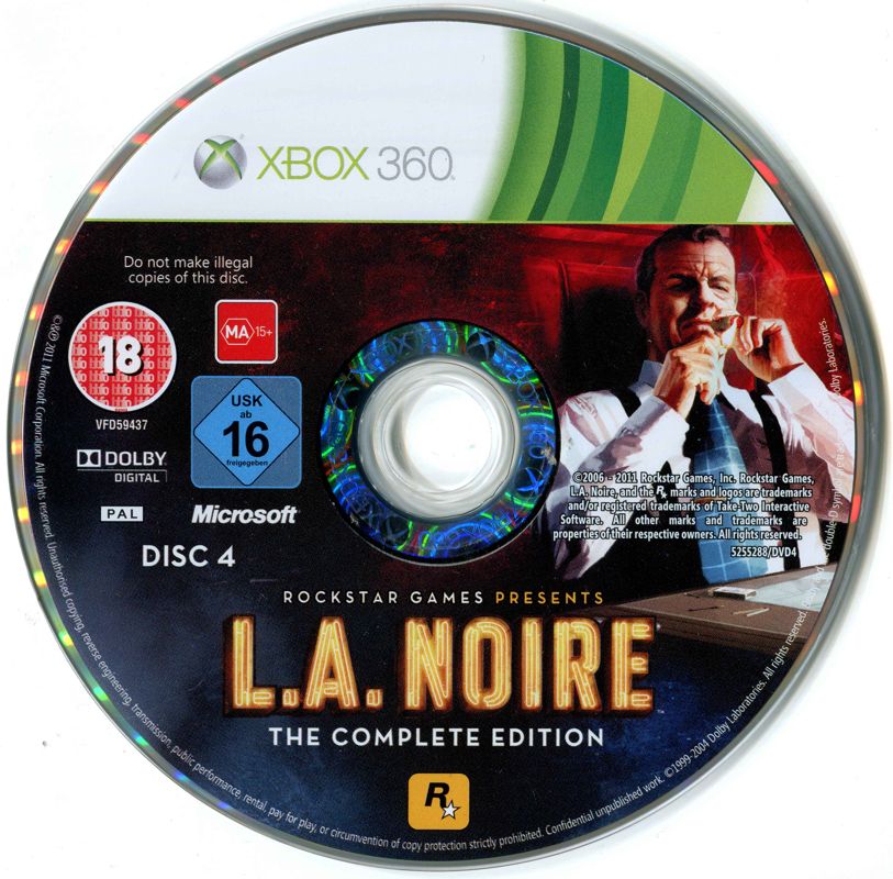 Media for L.A. Noire: The Complete Edition (Xbox 360): Disc 4