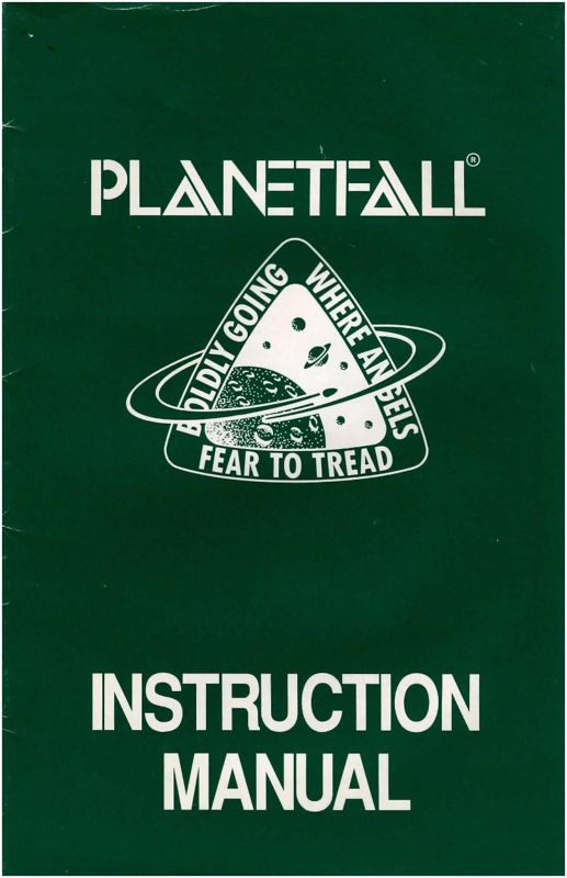 Manual for Planetfall (Apple II) (Solid Gold release)