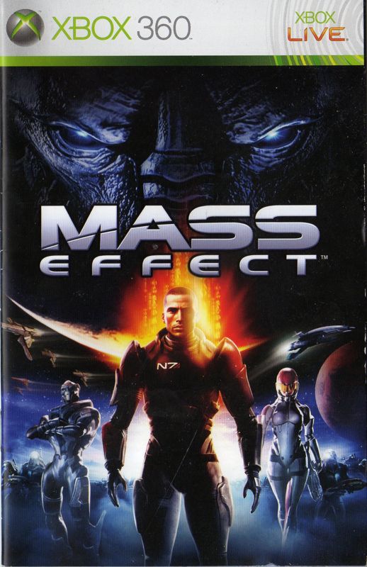 Manual for Mass Effect (Xbox 360) (Classics release): Front