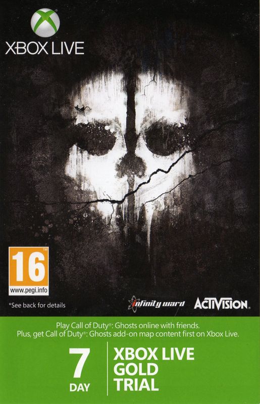 Other for Call of Duty: Ghosts (Xbox 360): Xbox Live Gold trial - front