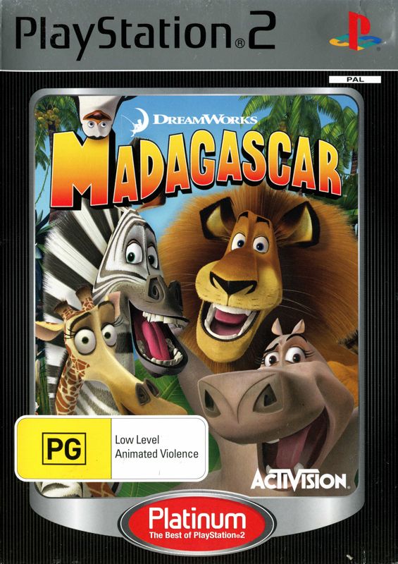 Front Cover for Madagascar (PlayStation 2) (Platinum release)