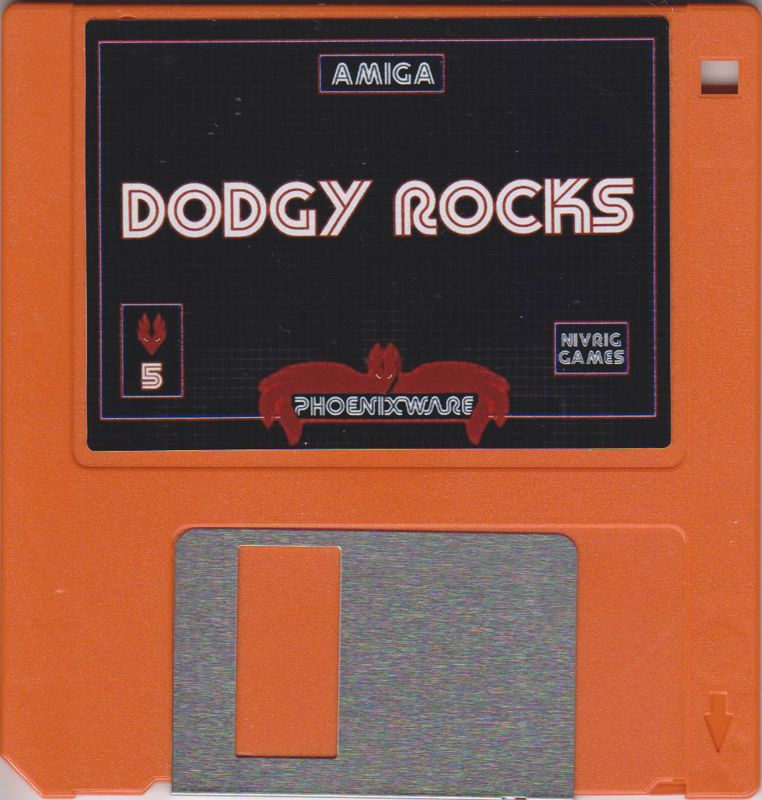 Media for Dodgy Rocks (Amiga) (Physical release, shipped as a 3.5" floppy disk in a dual cassette case.)