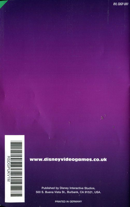 Manual for Disney Channel: All Star Party (Wii): Back
