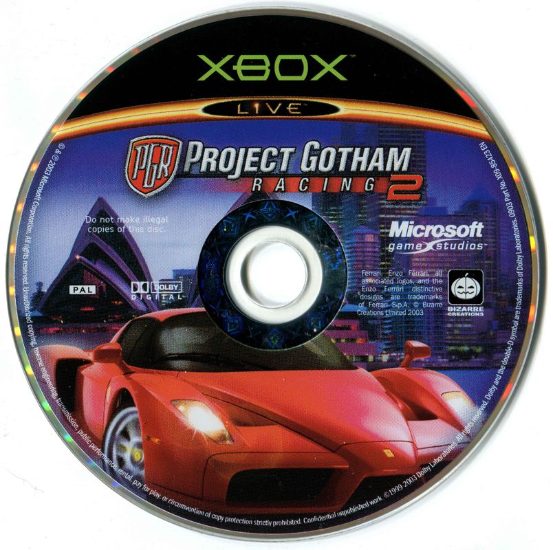 Media for Project Gotham Racing 2 (Xbox) ("Not for Resale" release)