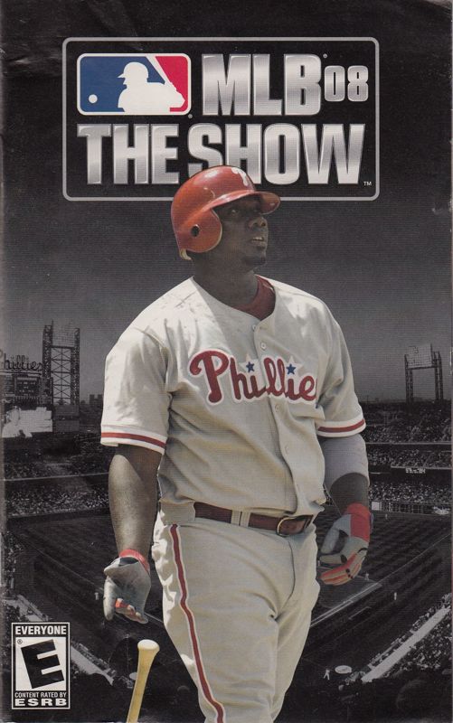 Manual for MLB 08: The Show (PlayStation 2): English Manual - Front