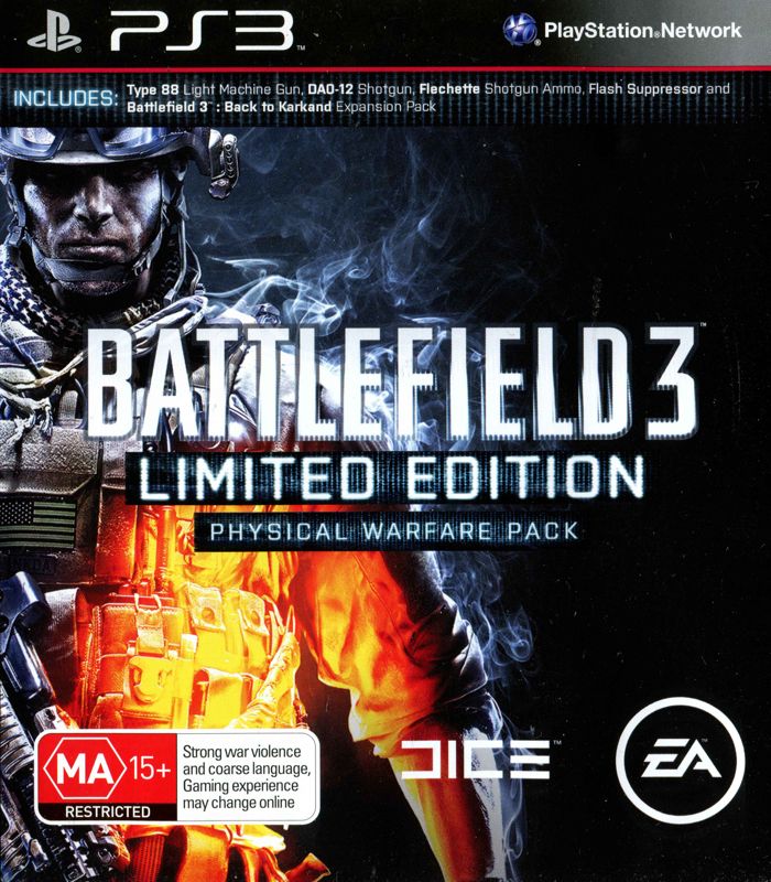 Front Cover for Battlefield 3: Limited Edition - Physical Warfare Pack (PlayStation 3)