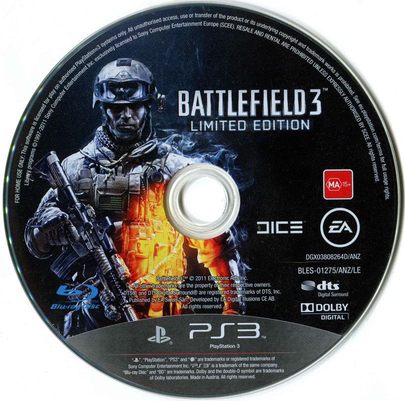 Media for Battlefield 3: Limited Edition - Physical Warfare Pack (PlayStation 3)