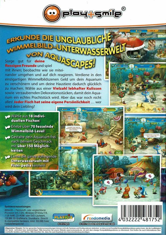 Back Cover for Aquascapes (Windows) (play+smile release)