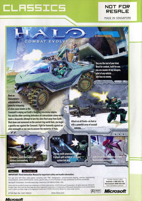 Halo: Combat Evolved (Not for Resale)